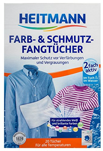 Heitmann Farb- und Schmutzfangtücher, zweifach aktiver Wäscheschutz vor Verfärbungen und Vergrauungen, 1x20 Stück