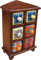 GURU SHOP Apothekerschränkchen mit Bunten Keramik Schubfächern, Gewürzkiste - 2x3 Fächer Modell 2, Braun, 30x18x10 cm, Dosen, Boxen & Schatullen