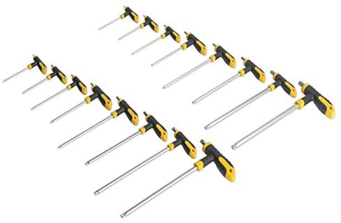 Sealey S0916 T-Handle TRX-Star and Hex Key Set, 16 Pieces