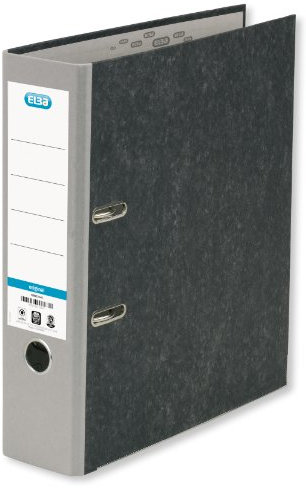 Elba Ordner A4, Smart Original Wolkenmarmor, 8 cm breit, grau, 10 Stück