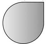 Lienbacher Metallbodenplatte,Stärke 1,5 mm, 125x125 cm, Tropfenform, schwarz