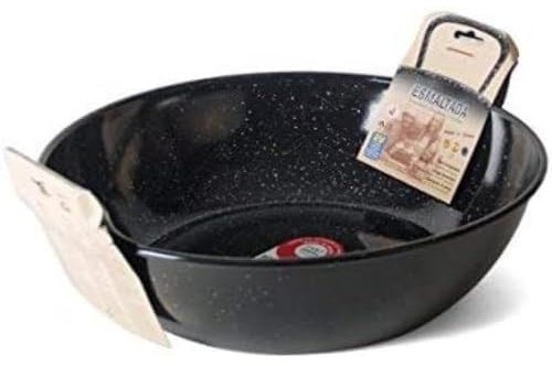GARCIMA Sartén Doble Honda Con Asas Esmaltada 30 cm.