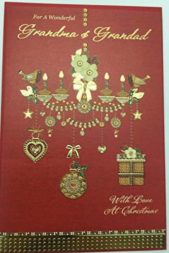Carte Blanche Weihnachtskarte für Oma und Opa (englischer Text)