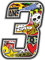 4R Quattroerre.it 13353 Numero 3 Adesivo Sticker Bomb