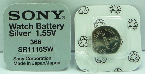 Sony Silber-Oxid Knopfzelle Code 366 155 V 33mAh