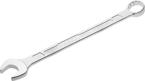 HAZET: Ring-Maulschlüssel 600N-34 verchromt I Ringschlüsselkopf 15 Grad abgewinkelt - Abtrieb: Außen Doppel-Sechskant, Schlüsselweite: 34 mm, Schaft mit extra stabilem HAZET Doppel-T-Profil