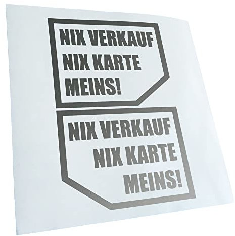 Kiwistar Autoaufkleber - Nix verkaufen, nix Karte, Meins! 12,5 x 10 cm - Heckscheibe Auto Aufkleber wetterfest für Kfz LKW Mofa Truck - Sticker außen selbstklebend Tuning Zubehör für Fenster Fahrzeug