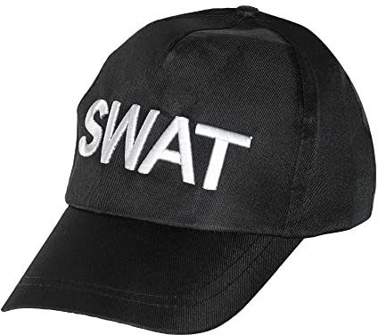 Boland 97045 - Erwachsenenmütze Swat, Kopfbedeckung, Hut, S.W.A.T., Polizei, Kostüm, Karneval, Mottoparty, JGA