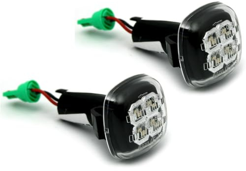 Eagle Eyes Seitenblinker Set passend für Audi, Skoda, Seat in Chrom Schwarz | für Audi A3, A4, A8 + Skoda Fabia, Octavia, Praktik, Rapid, Roomster + Seat Ibiza, Cordoba, Toledo, LED,