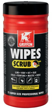 lingettes nettoyantes - griffon wipes scrub - dévidoir de 75 unités - griffon 6307282