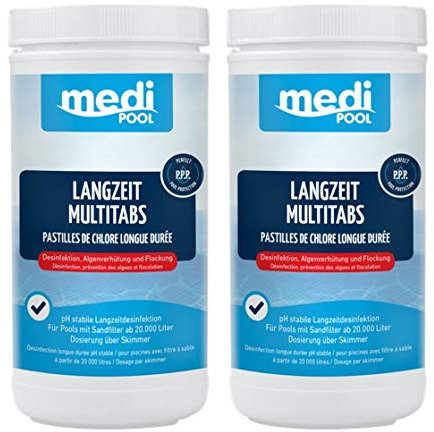 POWERHAUS24 Multi Chlortabletten 5in1 organisch - 200g - 2KG - langsam löslich - Aktivchlor Mind. 90% Pflegefibel