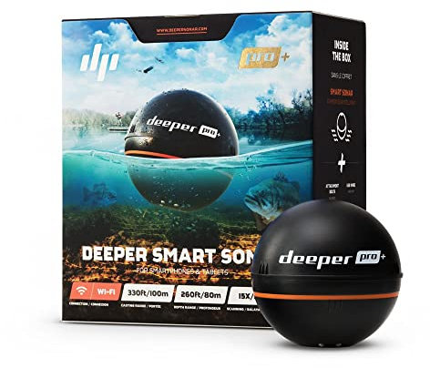 Deeper Ecoscandaglio intelligente PRO PLUS - ecoscandaglio WiFi wireless con GPS integrato per pescatori da riva