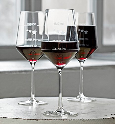 How Was Your Day Wine Glasses (Set of 6) – The Original (Red/White Wine Glass – Gift, Birthday Present, Christmas Gift, Gift for Him/Her, Mother's Day, Father's Day Joke For Wine Lover, Lover, Lover) www.sternefresserglas.de [German Language]