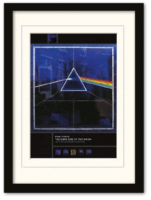 Pink Floyd Poster Dark Side of The Moon, 30. Jubiläum, gerahmt, mit Wandaufhängung, Format A3