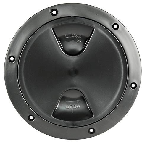 Osculati Inspektionsdeckel mit Gewinde und Dichtung, Farbe:schwarz, Durchmesser:152mm