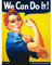Wee Blue Coo War Second World We Can Do It Rosie Riveter Women USA Vintage Unframed Wall Art Print Poster Home Decor Premium