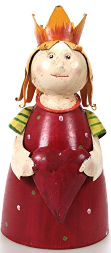 Zaunhocker Schutzengel Dekofigur aus Blech 26 cm Figur Metall Deko Garten Balkon