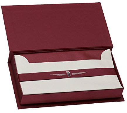 Rössler Papier 1056831170 - Kartenkassette DL/DL, 15/15, bordeaux/grau