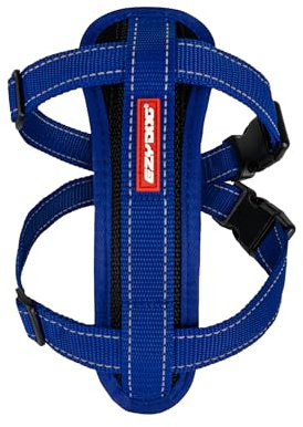 EzyDog Adjustable Chest Plate Harness - Small, Medium, XL, & Large Dogs - Step-In, No Pull, Comfort Soft-Touch, Reflective, Durable - For Active Pets