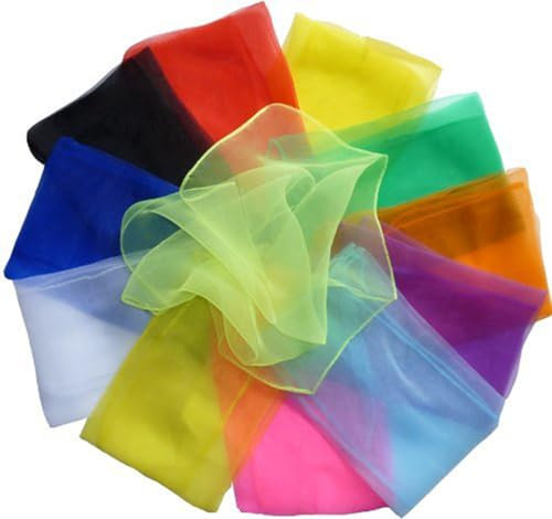 Hoerev® Kleine Packung mit 12 Juggling Tüchern (Tanz) 40 cm x 40 cm