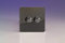 Varilight 2-Gang 2-Way V-Pro Push On/Off Rotary LED Dimmer 2 x 0-120W Iridium