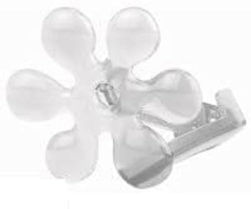 d-c-fix Tischdeckenhalter - Tischtuch Klammer Beschwerer Halter Tisch Küche Esszimmer Wohnzimmer Garten Accesoires Dekoration Design- Kunststoff fester Halt - Klammer Blume glasklar 4 Stück