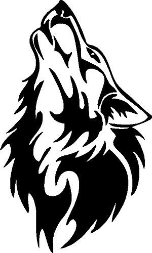NetSpares Plott Aufkleber Böser Wolf Angry Wolfshund Sticker Tuning Autoaufkleber