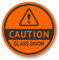 2 x 10cm Warning Caution Glass Door Vinyl Stickers Shop Sign Safety Patio #6523 (10cm x 10cm)