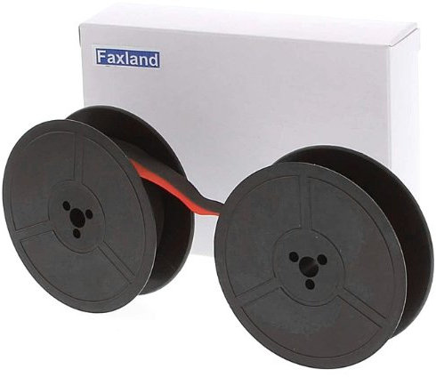 Farbband schwarz-rot für DIN 2103-53mm Durchmesser Doppelspule, kompatibel Marke Faxland