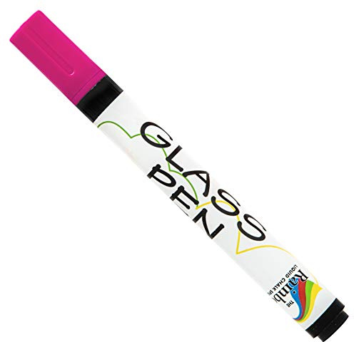RAINBOW CHALK MARKERS LTD Glass Pen - 5mm Pink For Writing on WINDOWS | Graduation, Car Windows, Mirror Pen, Storefront, Wedding, Parade, Party & Holiday - Whiteboard Markers with Washable Paint