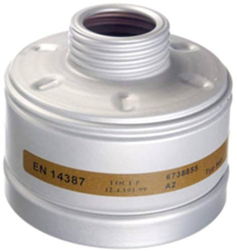 Dräger X-plore gas filter 940 A2 (EN 14387) quality filter for masks with round thread RD40 (EN 148-1)