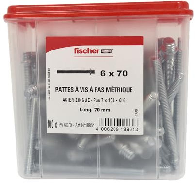 Fischer - Patte a vis metal PV 6 x 70 boite de 100 18861