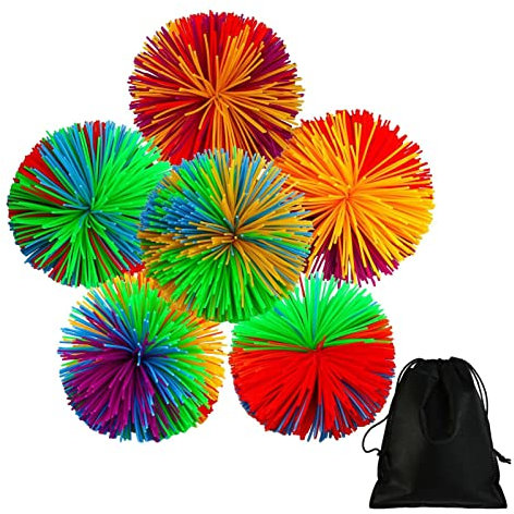 Vigcebit Jouets à Presser pour Enfants | Boules colorées filiformes en Silicone pour Enfants, Adultes,Balles Anti-Stress rebondissantes jonglage Moelleuse pour Salon, Bureau, Bureau