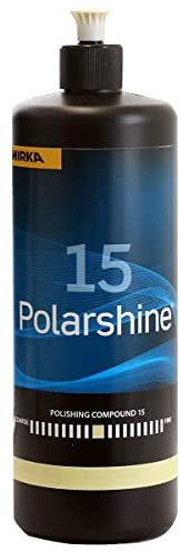 Mirka Politur Polarshine 15 1000 ml silikonfrei Mittelgrobe Politur | Professionelle silikonfreie Politur für Autolack Hochglanzpolitur Kratzer entfernen und auspolieren