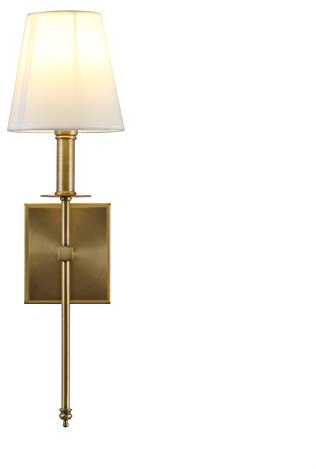 Yosoan Wandleuchte Wandlampe Einfache Moderne Kreative Wandleuchtung mit Stoffschirme für Küche/Esszimmer/Schlafzimmer/Café/Bar/Club(1 Stück antike Farbe)