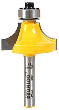 Yonico 13164q - Round Over Edge Forming Router Bit, Radius: 3/8 - 1/4 Shank