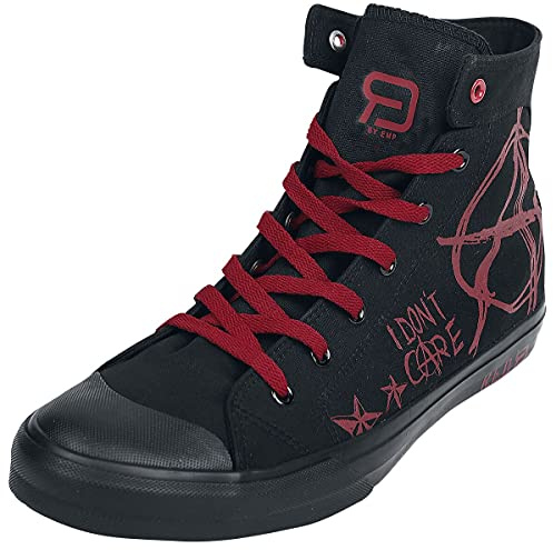 RED by EMP Unisex schwarz-rote Sneaker mit Print EU45