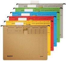 5 PG Leitz 1984-30-85 ALPHA® Hängehefter 230 g/Colorspankarton 5er Packung Heftung kaufmännisch Farbe grau