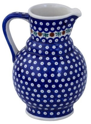Boleslawiec Pottery Milk and water jug, 1.75L, Original Bunzlauer Keramik, Decor 41