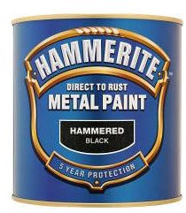 Hammerite Metal Paint Hammered Black 1L 309572 SALE