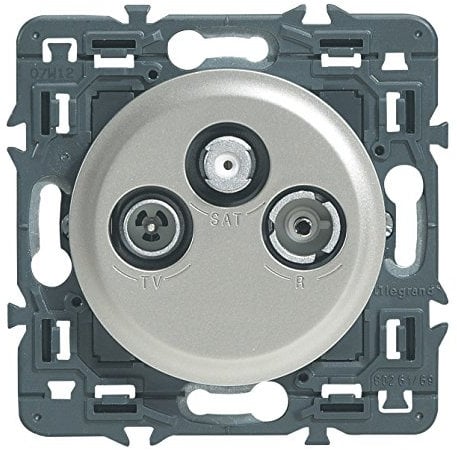 Legrand - Prise TV-R-SAT DAB+ Céliane - titane avec support