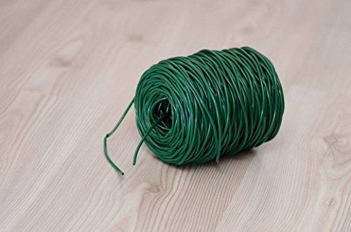 Kunststoff-Hohlschnur Bindeschlauch 100m mit ø 3mm Stärke - Grüne Schnur als Rolle zur Verwendung für Pflanzen im Garten elastisch, flexibel, reißfest, wetterfest