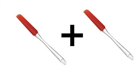 Norpro Silicone Jar Icing Spreading Cake Decorating Spatula Red Soft (2-Pack)