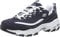 Skechers Women's D'lites-biggest Fan Trainers, Navy Trubuck/ White Mesh/ Carolina Blue Trim, 6 UK