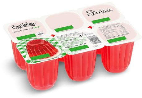 Gelatina de fresa Caprichoso pack 6 x 100 g