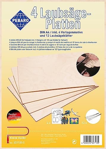 Pebaro 327/130-5 - Planchas de madera para trabajos de sierra de marquetería