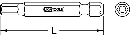 KS Tools 1/4' CLASSIC Bit Innen6kant, Bohrung, 5mm,5er Pack