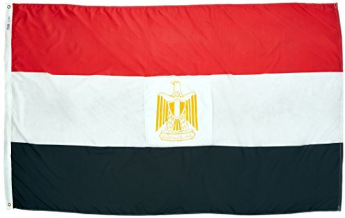 Annin Flagmakers Ägypten-Flagge, USA, hergestellt nach Offiziellen Designspezifikationen der Vereinten Nationen, 1,5 x 2,4 m (Modell 192366)