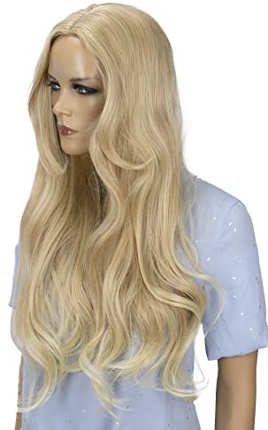 CAISHA Perücke Fanni Voluminös Langhaar Cosplay Theater Gewellt Blond Mix WLR11a