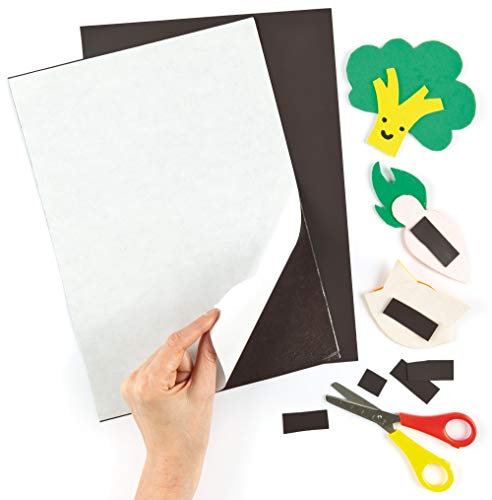 Baker Ross ET315 Selbstklebende Magnetfolie, A4, 2 Stück, für Kinder, Kunst- und Bastelbedarf, sortiert